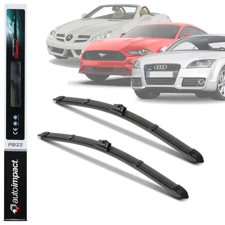 Par Palheta Limpador Parabrisa Dianteiro Audi TT BMW Série 1 Mustang 22 Polegadas PB22